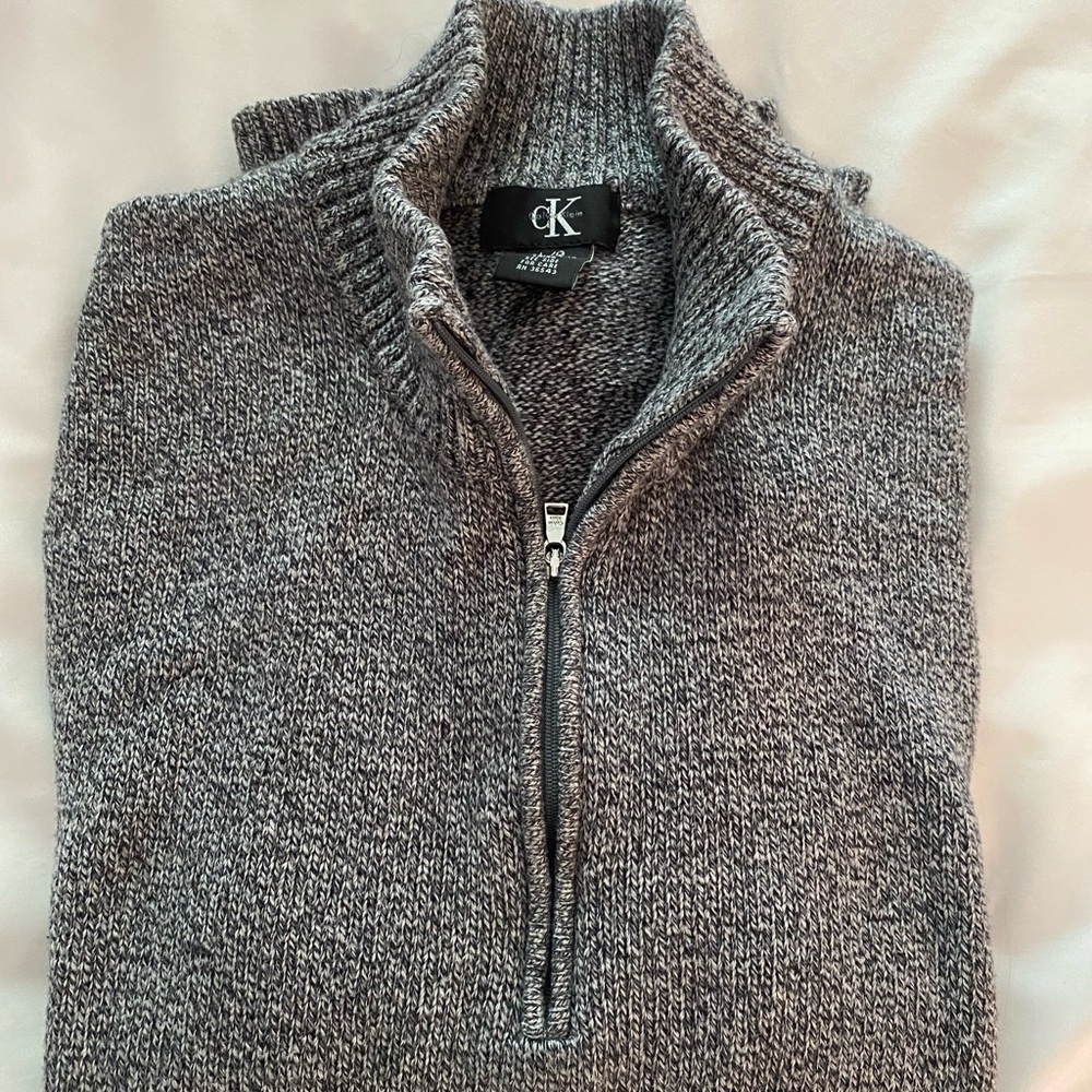 Vintage Calvin Klein Gray Men's Sweater